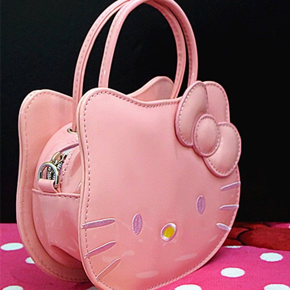 Women's Handbag Sanrio Hello Kitty Patent Leather - Picture 2 of 4